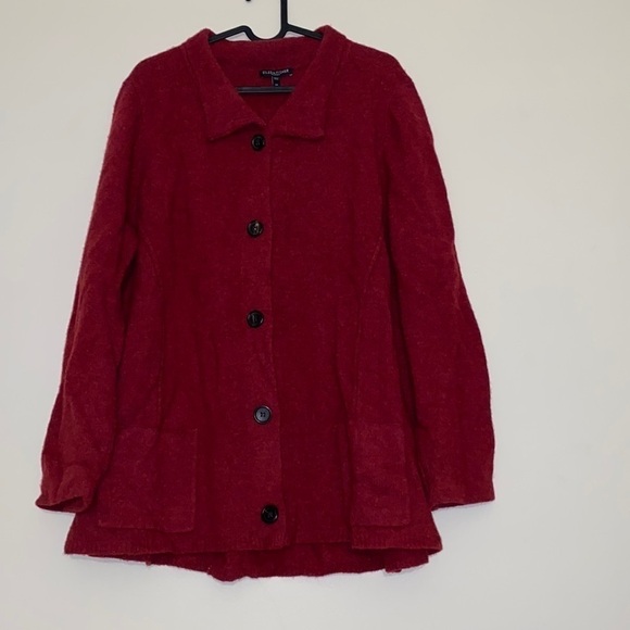 Eileen Fisher Sweaters - EILEEN FISHER Wool Button Front Collared Sweater